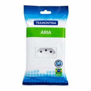 Tomada simples Aria tramontina