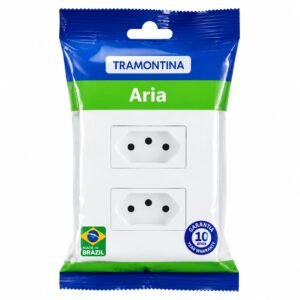 Tomada Dupla 2P+T 10 Amperes Aria