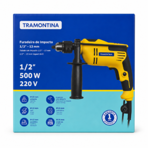 Furadeira de impacto 1/2"(13 mm) 500w/220v Tramontina