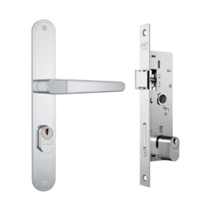 Fechadura Stam 601/03 Estreita Cromado Espelho de Inox